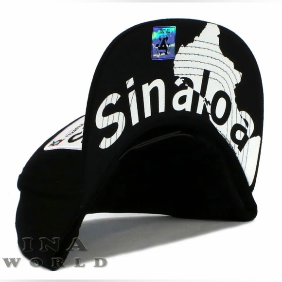 MEXICO Hat State License Plate Snapback Flat Bill Black Baseball Cap- SINALOA - Picture 5 of 6